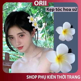 Kẹp tóc hoa sứ, kẹp bấm mái hình hoa cho nữ đẹp vintage Hàn Quốc dễ thương màu trơn hottrend 2024
