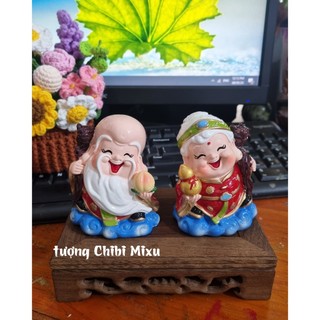 Bộ 02 tượng Ông Bà Thọ 9cm - Bách Niên Giai Lão