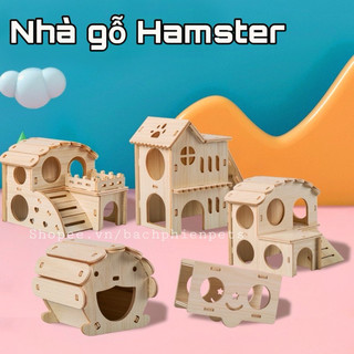 Nhà ngủ gỗ, nhà gỗ hamster cao tầng…….