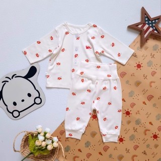 Bộ quần áo sơ sinh bé gái Bunny chất cotton Hàn 3-10kg