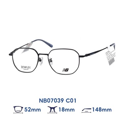 (Hàng chính hãng) Gọng kính nam nữ New Balance NB07039 (52-18-148) màu sắc thời trang, thiết kế dễ đeo bảo vệ mắt