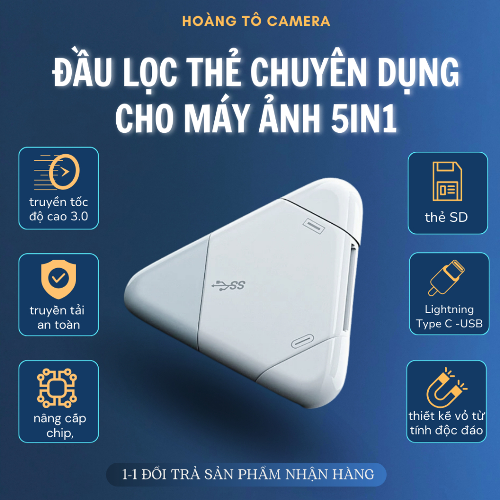 Đầu lọc thẻ nhớ nhỏ gọn đa năng phù hợp cho máy ảnh, laptop, iphone,...