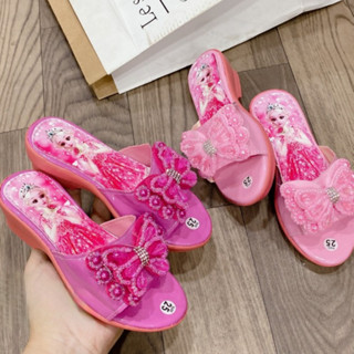  Guốc cao có đế cho bé gái hình công chúa kèm nơ siêu đẹp êm chân cho bé gái 