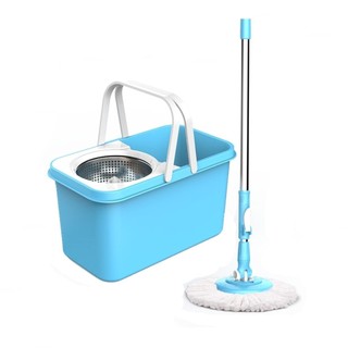 Bộ lau nhà 360 độ Vinamop MTC 02 lồng inox Kèm cán và 2 bông lau
