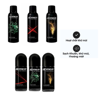  Sịt khử mùi 150ml Xịt thơm body khử mùi nam Xmen For Boss Intense   Motion   Luxury   lăn nách nam 