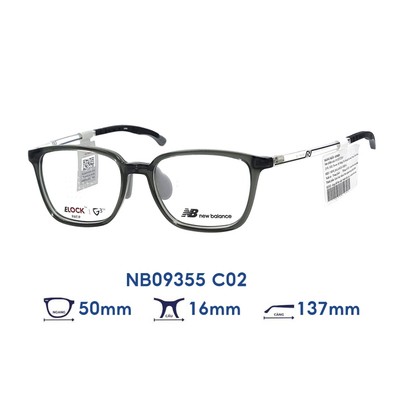 (Hàng chính hãng) Gọng kính nam nữ New Balance NB09355 C02 (50-16-137) màu sắc thời trang, thiết kế dễ đeo bảo vệ mắt