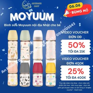 Bình sữa Moyuum -Bình trữ sữa HÀN QUÔC cho bé dung tích 170ml/270ml an toàn và tiện lợi