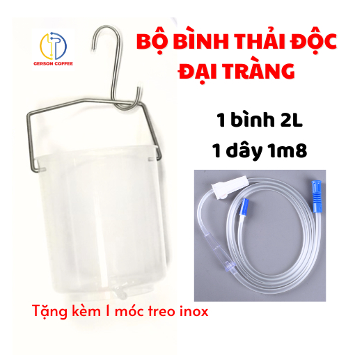 Bộ bình truyền cà phê 2L kèm dây nối 1m8 Tặng quai treo inox
