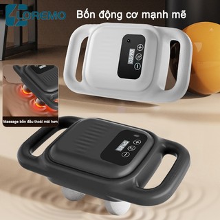 Máy massage cầm tay- Súng massage cầm 4 đầu cung cấp vùng massage rộng hơn và có thể điều chỉnh theo 4 cấp độ.