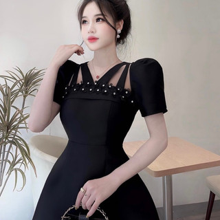 Váy tapta 4 dây hoa laze đá ngực