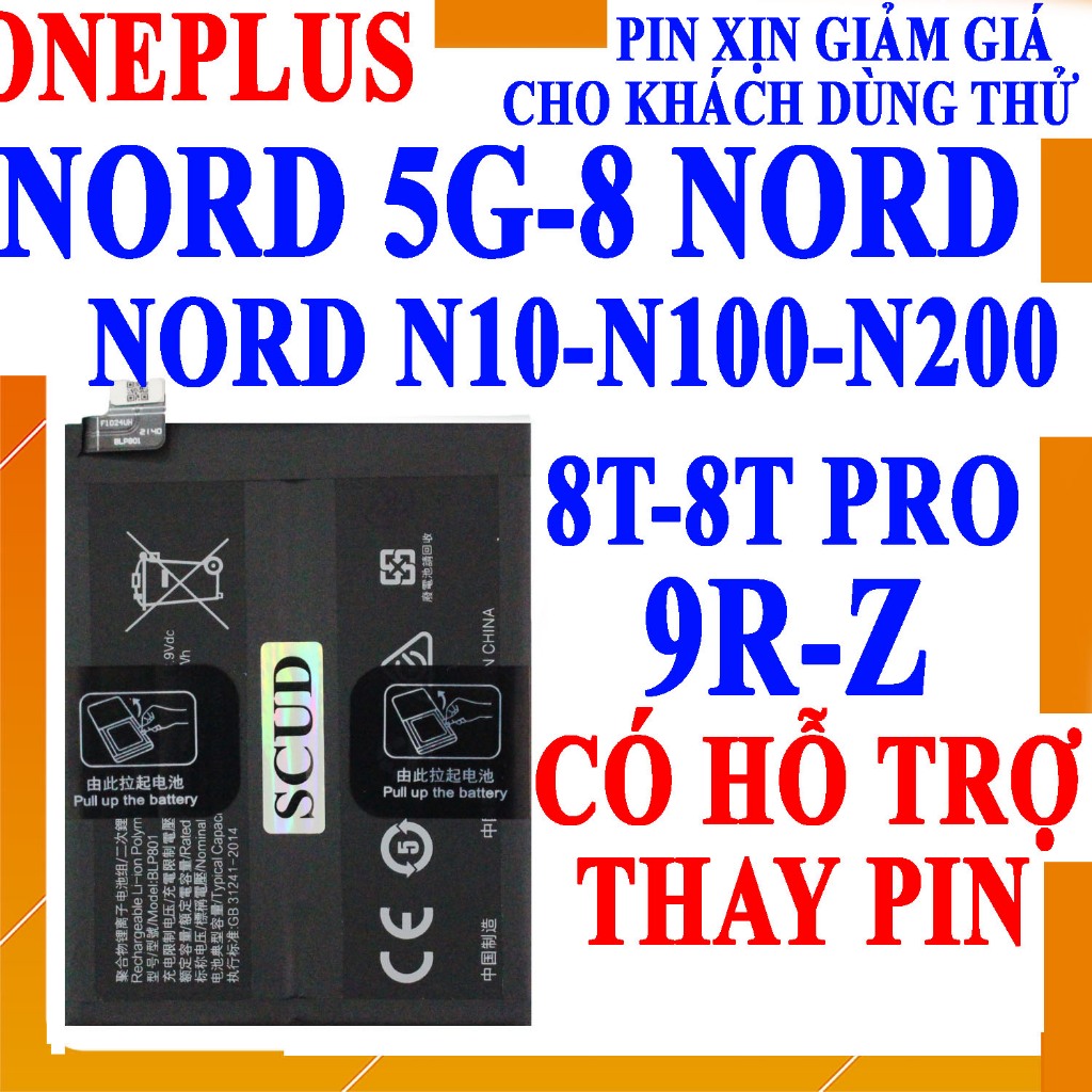Pin Scud cho 1+/One Plus/OnePlus Nord N10/Nord N100/Nord N200/Nord 5G/8 Nord/8T/8T Pro/9R