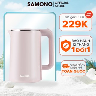 (BH 1 Năm) SAMONO SW-EKP13 Ấm đun nước điện thông minh 2L 1500W 2 lớp chịu nhiệt dễ dàng vệ sinh Sạch se va an toan