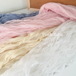 Khăn trải bàn 1,2x3m vải voan lưới lượn sóng đủ màu trang trí background, bàn ăn, bàn tiệc, chụp ảnh