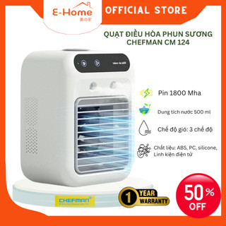 Quạt điều hòa phun sương mini CHEFMAN CM - D124 500ml 2 tốc độ gió chế độ phun nước