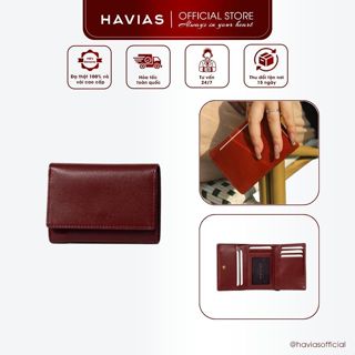 HEART3 HAVIAS ví da bò gấp unisex nhiều ngăn Vachetta Premium nhập khẩu 100%