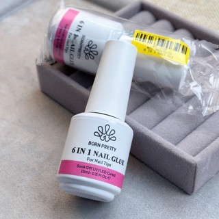 Gel glue 6in1 born pretty base top dán móng nối móng hàng chính hãng