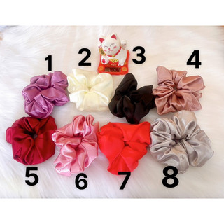 Dây buộc tóc vải nữ Scrunchies vải lụa Satin 1 cái
