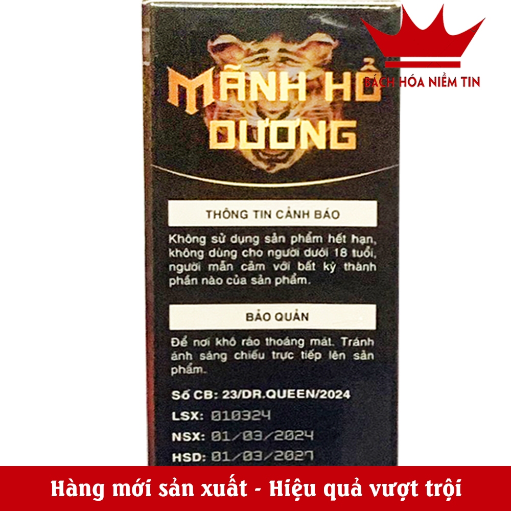 Viên sủi Mãnh hỗ dương - hòa tan nhanh, tác dụng nhanh - giúp bổ thận tráng dương, giảm tiểu đêm, đau lưng