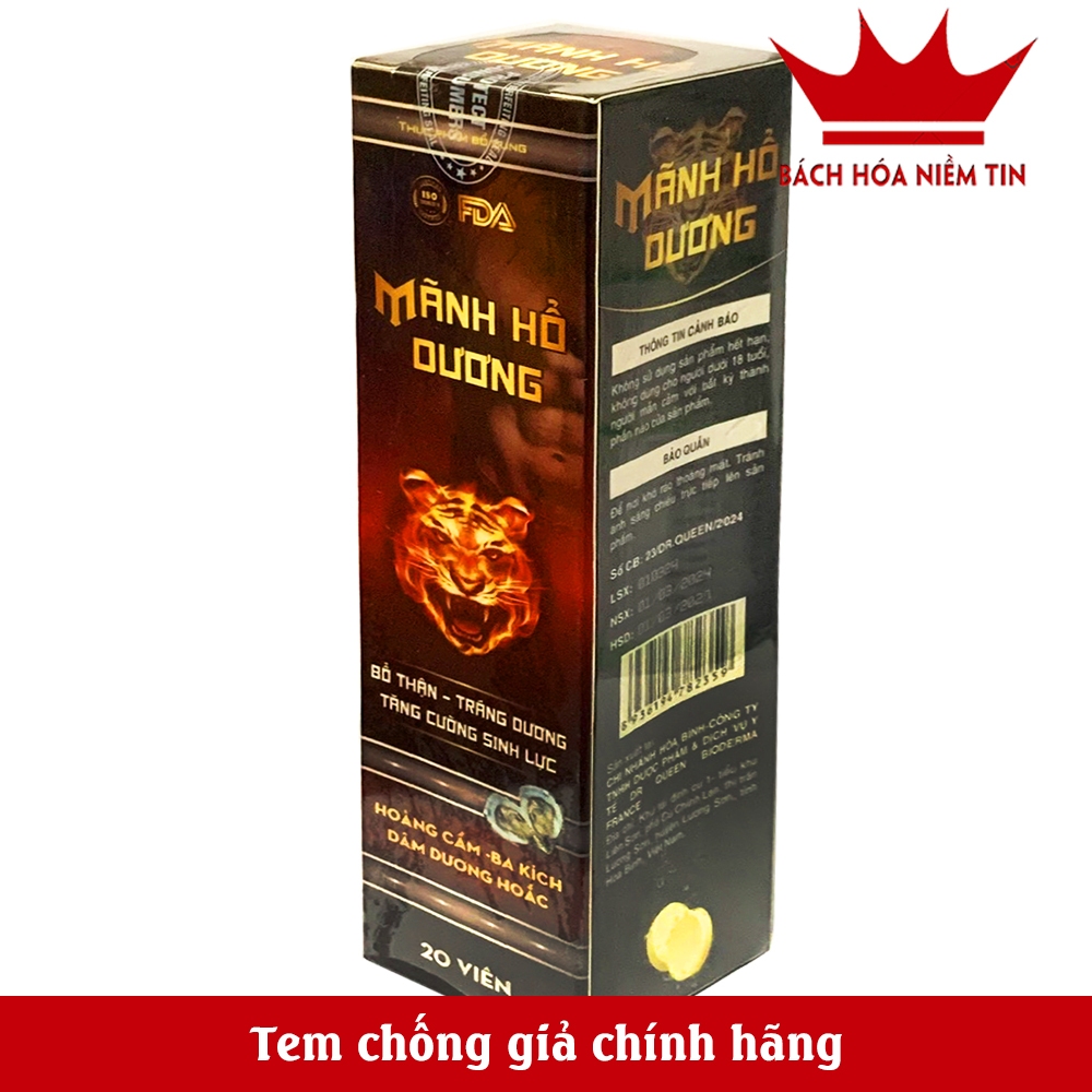 Viên sủi Mãnh hỗ dương - hòa tan nhanh, tác dụng nhanh - giúp bổ thận tráng dương, giảm tiểu đêm, đau lưng
