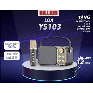 Loa Bluetooth Mini Karaoke Kèm Micro YS103 YS105,  Âm thanh siêu hay , Bass cực đã tai, Thay đổi tone giọng .