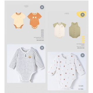 Bodysuit Nous tách lẻ / Lapomme / LiL 0-3M / 3-6M