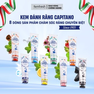 Kem Đánh Răng Trắng Răng Ngăn Ngừa Sâu Răng Capitano Italy Hữu Cơ Chống Hôi Miệng 75ml