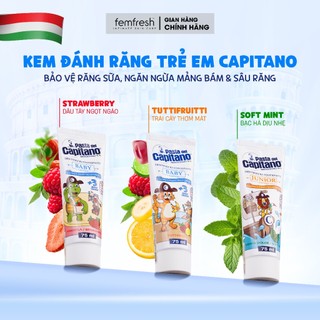 Kem Đánh Răng Cho Bé Trắng Răng Ngừa Sâu Răng Pasta Del Capitano Hữu Cơ An Toàn Cho Trẻ Nhỏ 75ml