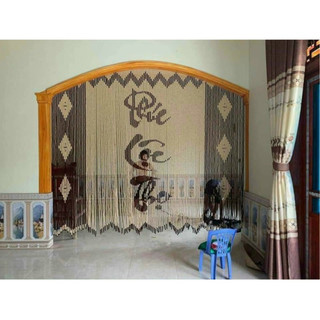 Rèm hạt gỗ Bồ đề cao cấp che cửa sổ, bàn thờ ngăn phòng sang trọng ấm cúng - Rèm Hoài An