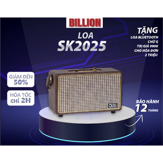 (Chính hãng) Loa Bluetooth BILLION SK2025 THIẾT KẾ MỚI, âm thanh vòm 360, bass căng bảo hành 6 tháng LỖI 1 đổi 1 . . .