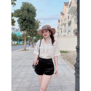 Áo sơ mi 2 túi đũi cộc tay rơi