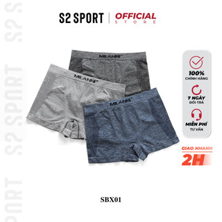 Quần boxer nam S2 SPORT sịp đùi nam cạp cao mềm mịn dệt liền co giãn ôm body thoáng khí - SBX01