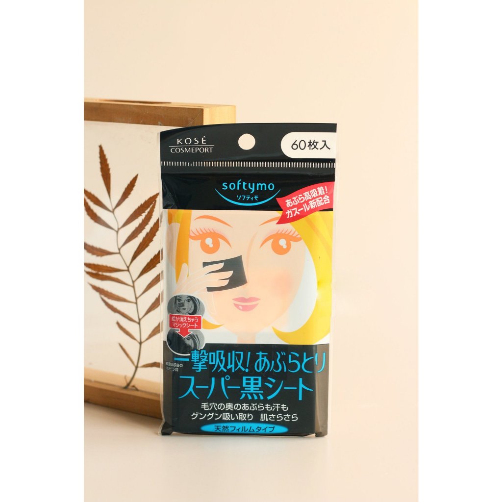 <HÀNG CHÍNH HÃNG> Giấy thấm dầu than hoạt tính Kosé Softymo 60 tờ Nhật Bản- Ohayoshop | BigBuy360 - bigbuy360.vn