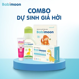 Combo Dự Sinh Giá Hời chăm sóc sức khỏe toàn diện: Kem Embé Plus, Nước tắm gội, Gạc rơ lưỡi, Khăn lau hạ sốt Babimoon