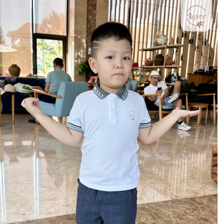 Áo thun polo bo cổ thời trang chuẩn form cho bé thương hiệu Luxry