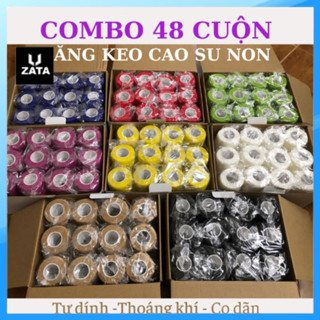 Băng keo thể thao quấn cổ chân HỘP 24 CUỘN, băng cuốn đá banh thể thao bảo vệ cổ tay, đầu gối -ZATA