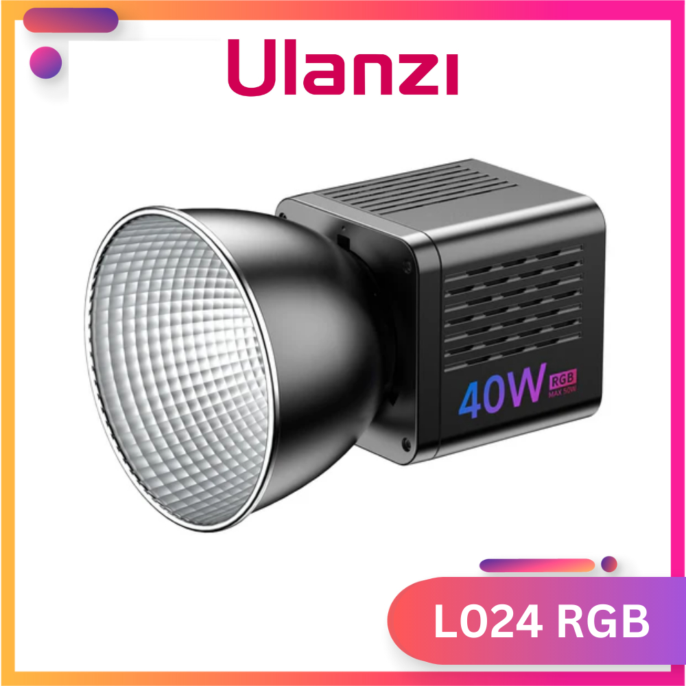 ULANZI L024 RGB 40W - Đèn RGB Mini Di Động Ngàm Mini Bowens, Công Suất 40W, Dung Lượng 3400mAh