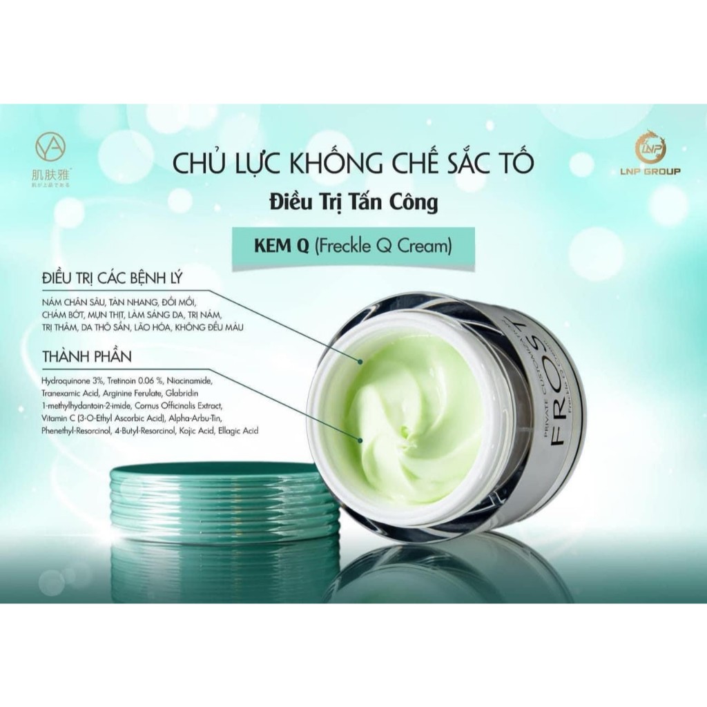 Kem Hỗ Trợ Mờ Thâm Sạm Tàn Nhang Freckle Q JIFUYA 30g - Dưỡng Da Căng Bóng Đều Màu - Kem Frost Q