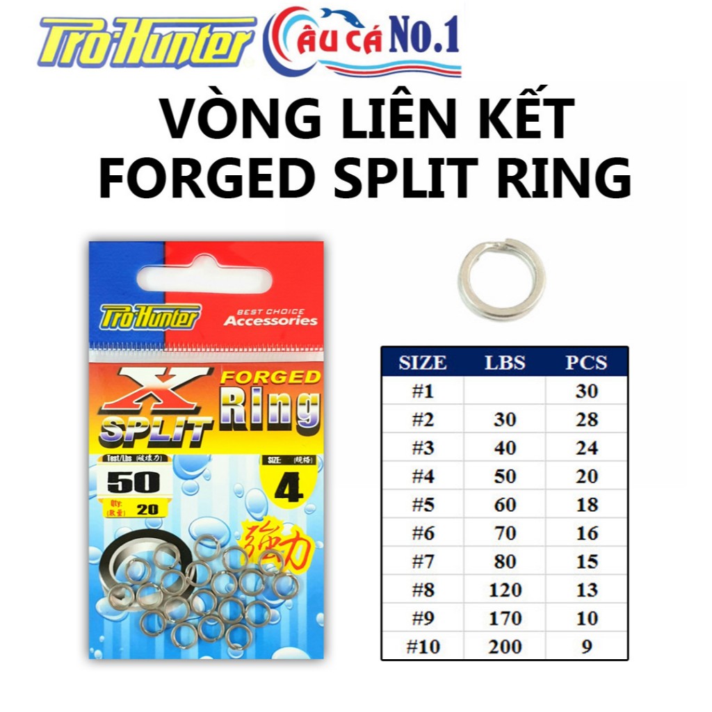 KHOEN RING CÂU CÁ - KHOEN HỞ/ VÒNG LIÊN KẾT PROHUNTER FORGED SPLIT RING