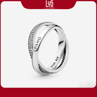Nhẫn bạc nữ lys sparkling triple band ring 8071 fullbox - nhẫn bạc nữ bạc s925