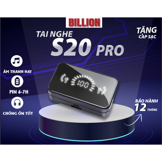 Tai Nghe Không Dây S20 Pro Bluetooth V5.2 - Âm Thanh Hifi 9D Cực Hay Có Micro màn hình LED chống thấm nước .