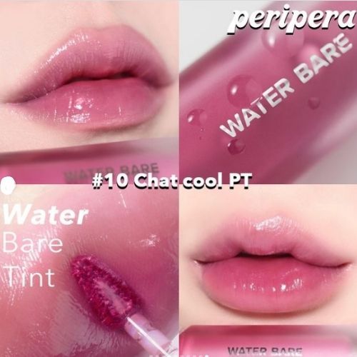 Son Tint Bóng Peripera 10 Hồng Mận, Son Tint Peripera Water Bare Tint 10 Chat Cool PT
