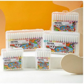 Bút dạ / bút màu / bút lông màu acrylic / acylic marker jd555 555 - 12/18/24/36/48 màu chống nước, vẽ trên mọi chất liệu