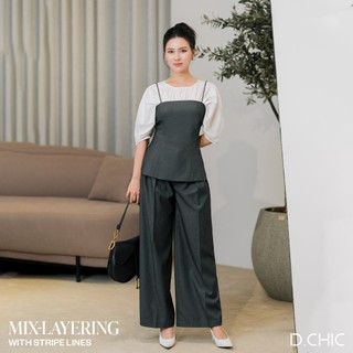 D.chic quần ống đứng cạp rời cúc lệch ms: 482715