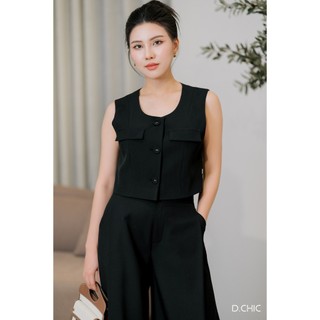 D.chic áo không tay cổ vuông 2 túi ngực ms: 1812556