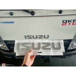 Decal isuzu chữ nổi | tem isuzu chữ nổi 368x63mm