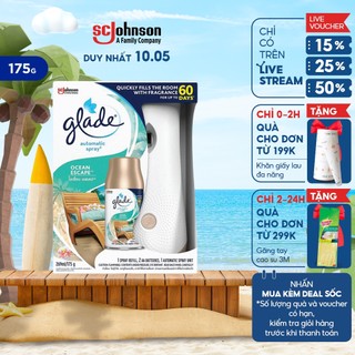  GLADE Bộ Máy & Lõi Xịt thơm phòng tự động Hương Biển Phiêu Bồng 175g