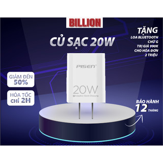 Bộ Sạc Nhanh PISEN 20W, Cam Kết Tốc Độ Sạc Nhanh ,Không Nóng Máy, Bảo Hành 12 Tháng Lỗi Đổi Mới . . .