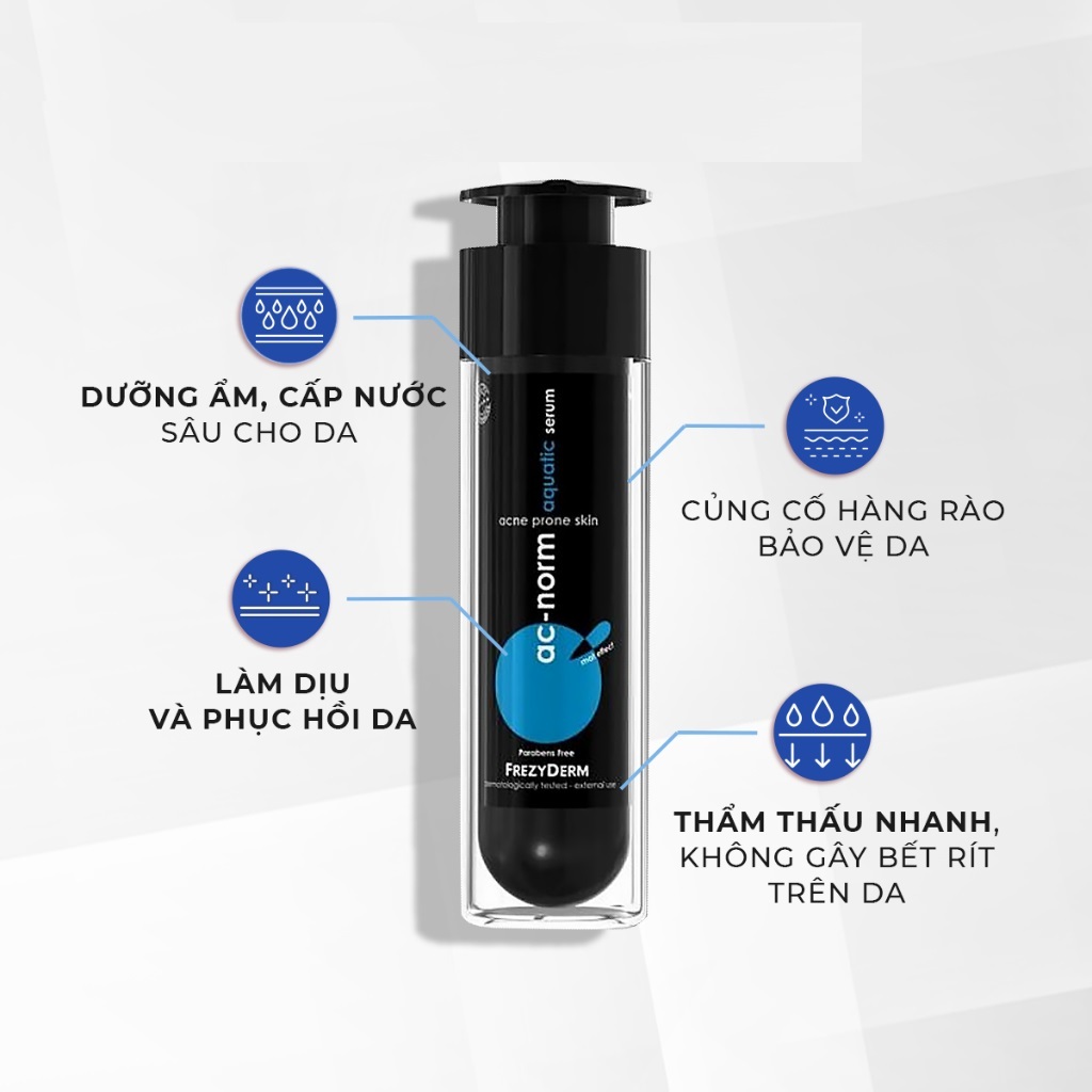 Serum cấp nước, giảm thâm mụn cho da dầu mụn Frezyderm Ac-Norm Aquatic Serum 50ml