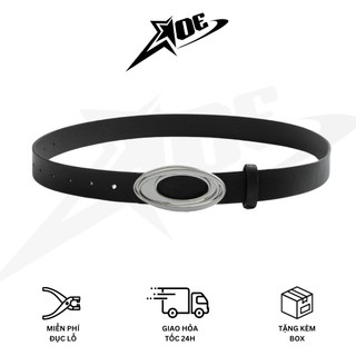 (Có sẵn) AOE STUDIO - Thắt lưng nam nữ Y2K dây nịt chất da PU cao cấp logo vòng xoáy phong cách unisex - #TL35