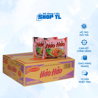 Thùng 30 gói mì Hảo Hảo tôm chua cay, Sa tế hành tím, Chay